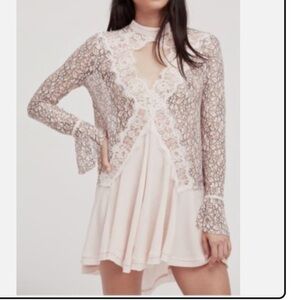 Free People Tell Tale Lace Tunic XS